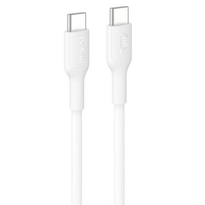 벨킨 C타입-C타입 60W 고속 충전 케이블 CAB023fq1MWH, 화이트, 1개, 1m