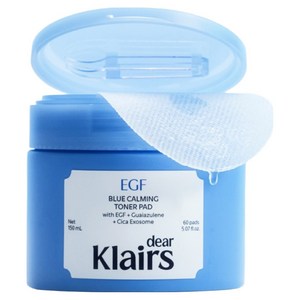 클레어스 EGF 블루 진정 토너 패드 150ml, 60매입, 1개