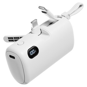 일리온 빌트인 대용량 도킹형 미니 보조배터리 10000mAh C타입, 화이트