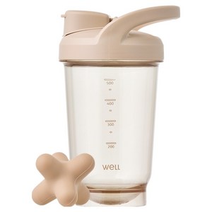 실리만 웰 애슬레저 쉐이커 500ml 얼시베이지, 1개 골드박스 특가