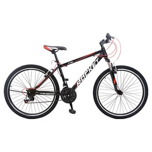 닥터바이크 F-26S ROCKET MTB 스틸 림 브레이크 14kg 신장165~185cm 방문설치, 블랙레드, 66.0cm(26인치)