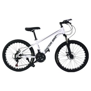 닥터바이크 F-24 ROCKET MTB 스틸 디스크 브레이크 14.8kg 신장 165~185cm, 멧화이트, 60.9cm(24인치)