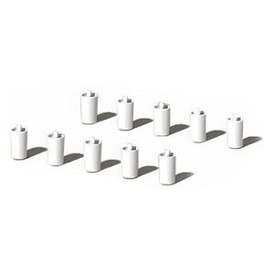디클펫 반려동물 자동급식기 높이 조절 다리 5cm, 화이트, 10개
