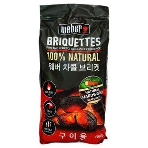 weber 차콜 브리켓, 10kg, 1개