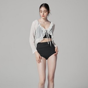 비키니밴더 여성용 빌레뜨 러플 레이스 커버업 가디건