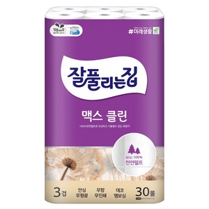잘풀리는집 맥스 클린 화장지, 30m, 30롤, 1개 골드박스 특가