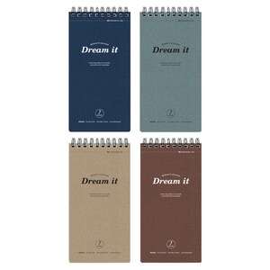 미소로 1800 기자수첩 절취 80매 4종 세트 2470, 네이비 + 블루 + 베이지 + 브라운, 1세트