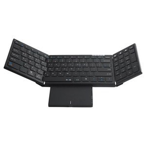 아이노트 블루투스 무선 접이식 키보드 + 터치패드 세트, 블랙, XK907B, 제조사축