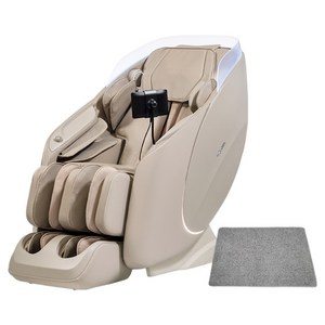 브람스 4D 더블엔진 아우라 안마의자 + 카페트 세트 방문설치, BRAMS-K8G008BA, 혼합색상(안마의자), 그레이(카페트)