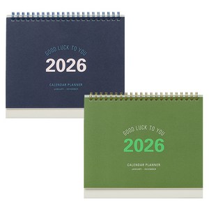 테이블토크 2026 캘린더 플래너 2종 세트, 올리브그린, 인디고블루, 1세트