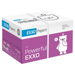 엑소 큐트베어 복사용지 80g, A3, 2500개
