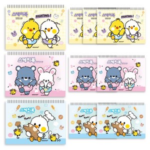 유아용 아장아장 스케치북 130g 랜덤발송, 8절, 10개, 20매