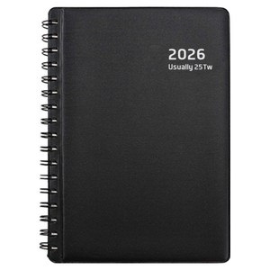 양지다이어리 2026 유즈어리 25Tw 다이어리, 블랙, 1개