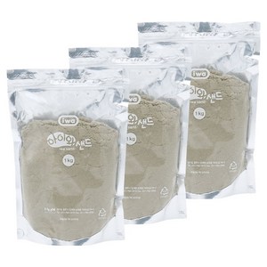비앤씨 아이와 샌드 모래놀이 리필팩, 1kg, 3개