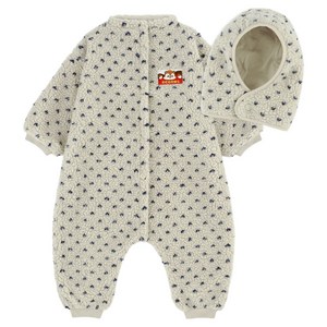 MilkBaby 유아용 숲속다람쥐덤블 아기우주복 외출복 모자세트