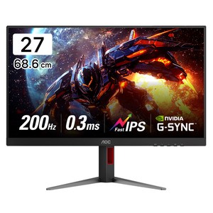 AOC 알파스캔 FHD 게이밍 200 FAST IPS AI HDR 무결점 모니터, 68.6cm, 27G4H