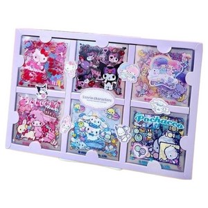 산리오 스티커 60p 세트, 투명혼합색상, 1세트
