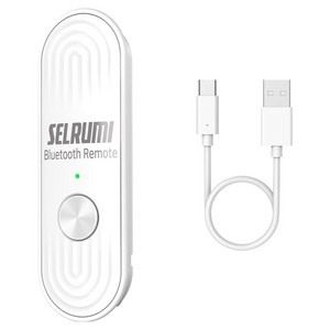 셀루미 C타입 충전식 스마트폰 블루투스 리모컨, SEL-ST300V, 화이트, 1개