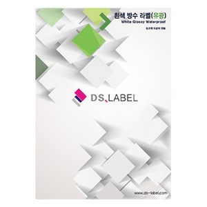 디에스라벨 전면 흰색방수 유광 잉크젯 라벨지 DW3011, 1칸, 25개