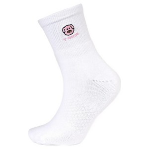 빅터 배드민턴 스포츠 장목양말 VT25CSC209U, White, 1개