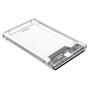 유니콘 USB3.2 Gen1 5G속도 2.5 HDD SSD 외장하드케이스 HD-8000G, HD-8000G(투명), 1개