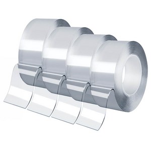 엔더 초강력 아크릴 폼 나노 실리콘 클리어 겔 양면 테이프 30mm x 5m, 투명, 4개