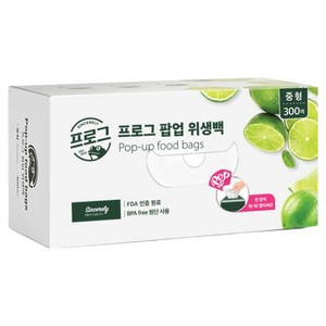 프로그 팝업 위생백 중형 25 x 35 cm, 중(M), 1개, 300개입