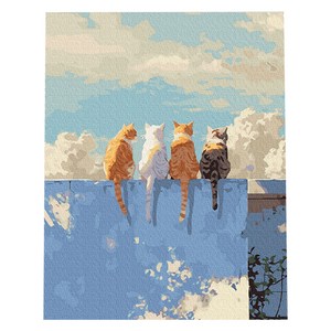플레이어바웃 DIY 명화 그리기 세트 40 x 50 cm, 담벼락고양이, 1개
