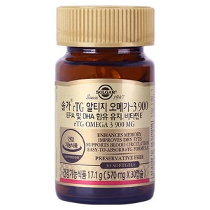 솔가 rTG 알티지 오메가3 900, 30정, 1개