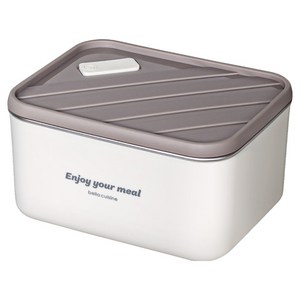 벨라쿠진 무연마제 스텐 304 도시락통 600ml, 혼합색상, 1개