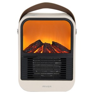 아이리버 3D PTC 불멍 캠핑 세라믹 미니 히터, ISP-H10, 베이지