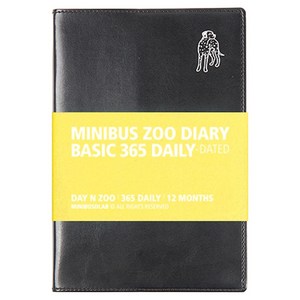 미니버스 2026년 동물원 불렛저널 베이직 365 데일리 다이어리, 달마시안 블랙, 1개