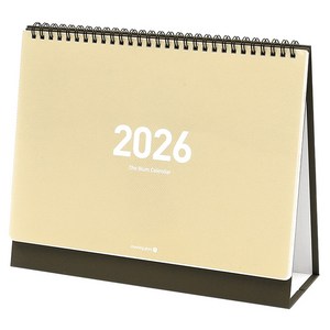 비움 모닝 스탠딩 캘린더 2026 중(210 x 177 x 80 mm), 베이지, 1개