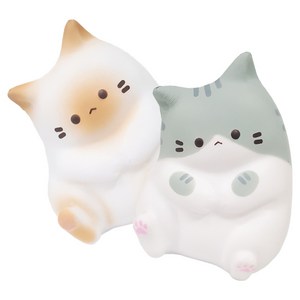 아가플러스 폭신 마시멜로우 냥이 스퀴시, 랜덤발송, 65g, 2개