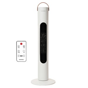 대우 저소음 그래핀 PTC 타워형 리모컨 온풍기, DEH-PT3300R, 화이트