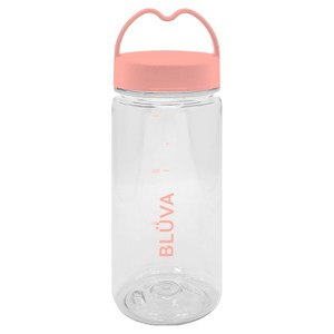 블루바 눈금표시 트라이탄 하트캡 쉐이커 보틀, 1개, 350ml, 핑크