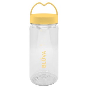 블루바 눈금표시 트라이탄 하트캡 쉐이커 보틀, 1개, 350ml, 옐로우