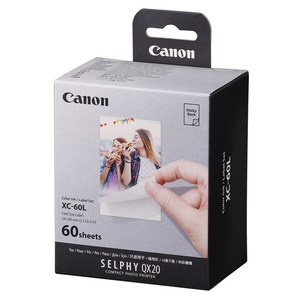 캐논 포토프린터 셀피 QX 시리즈용 포토용지 XC-60L 60p, 54 x 85 mm, 1팩