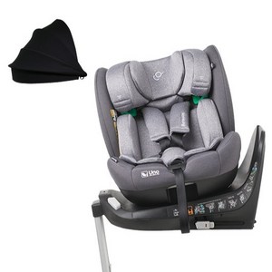 순성 우노 에어 올인원 아이사이즈 회전형 카시트 ISOFIX+선쉐이드, 딥그레이
