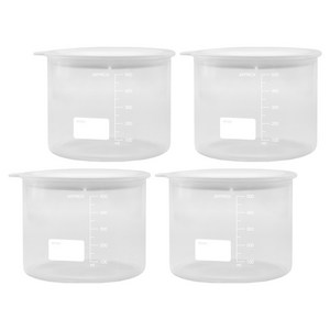 리본제이 듀오 컨테이너 내열유리 밀폐용기, 4개, 500ml