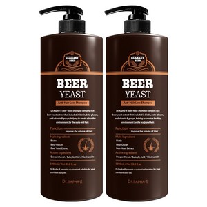 닥터라파알 맥주 효모 샴푸, 1L, 2개
