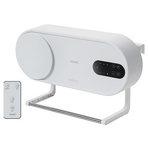 한경희생활과학 리모컨형 UV 초저소음 욕실 난방 전기 온풍기, HAAN-MP300C, 화이트