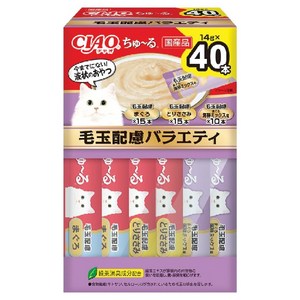 챠오츄르 고양이 이나바 헤어볼케어 버라이어티 SC-427 40p, 혼합맛(참치/닭가슴살), 560g, 1개