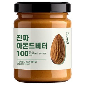 이유케어스 진짜 아몬드버터 100, 210g, 1개