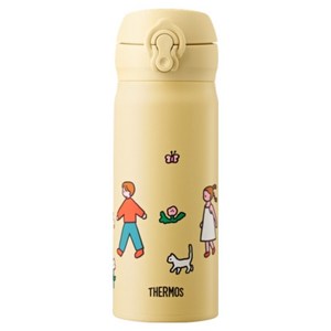 써모스 제로퍼제로 그래픽 원터치 텀블러 JNL-404KC, 옐로, 400ml, 1개
