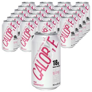 칼로바이 무설탕 프로틴 스파클링 핑크자몽맛, 340ml, 24개