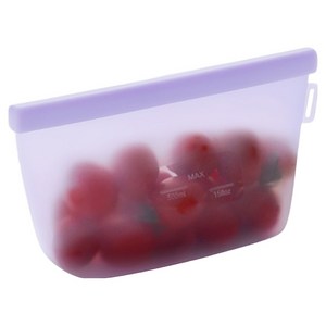 네이쳐리빙 릴리브 더블락 실리콘 지퍼백 퍼플, 500ml, 1개입, 1개