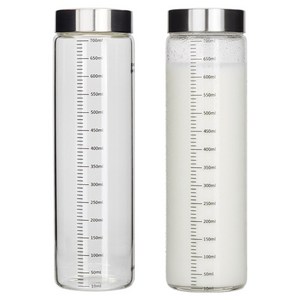 미르코리아 눈금 내열유리병, 700ml, 2개