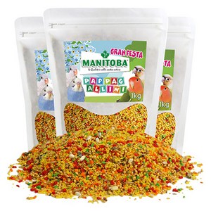 마니토바 파파알리니 모든 새 유산균 사료 4153, 1kg, 3개