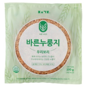 편식공장 바른누룽지 우리보리, 200g, 1개
